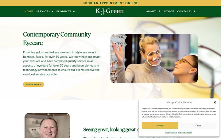 Screenshot of kjgreen.co.uk