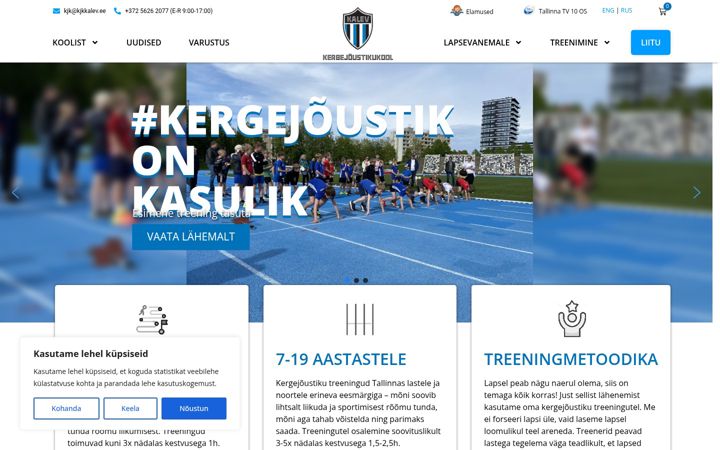 Screenshot of kjkkalev.ee