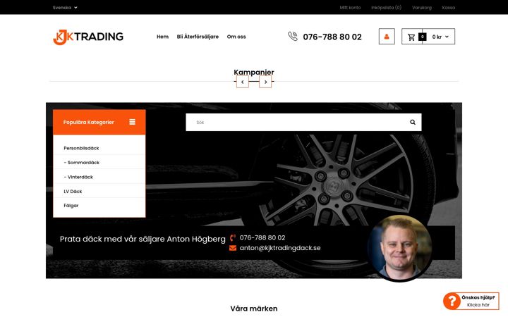 Screenshot of kjktradingdack.se