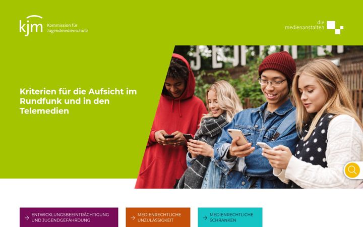 Screenshot of kjm-kriterien.de