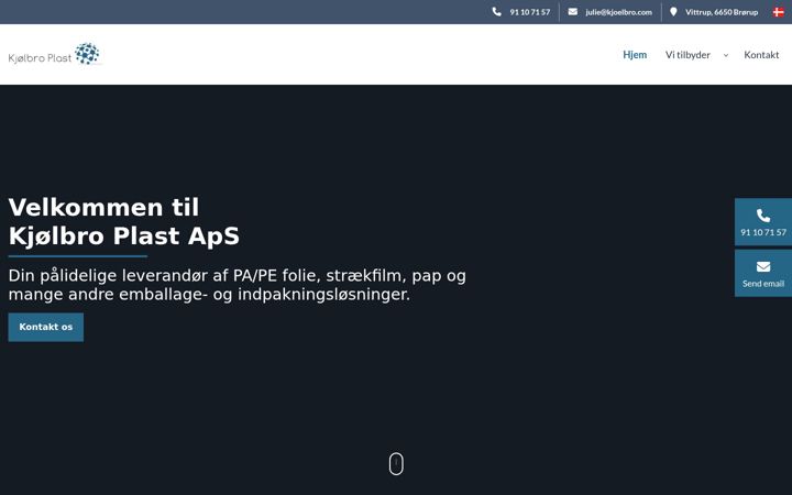 Screenshot of kjoelbroplast.com