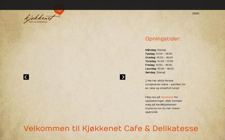 Screenshot of kjokkenet-bryne.no