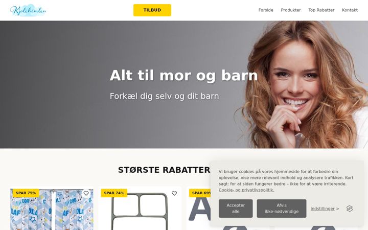 Screenshot of kjolehimlen.dk