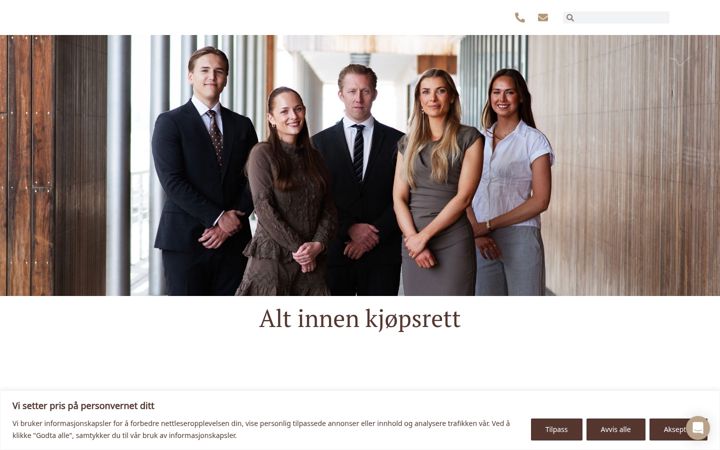 Screenshot of kjopsrett-advokat.no