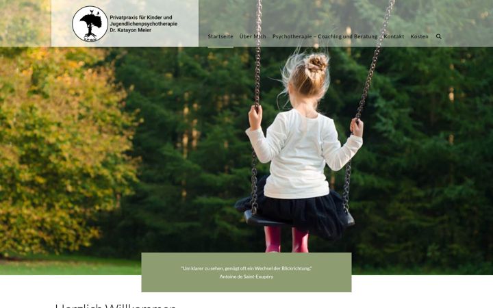 Screenshot of kjp-psychotherapie.de