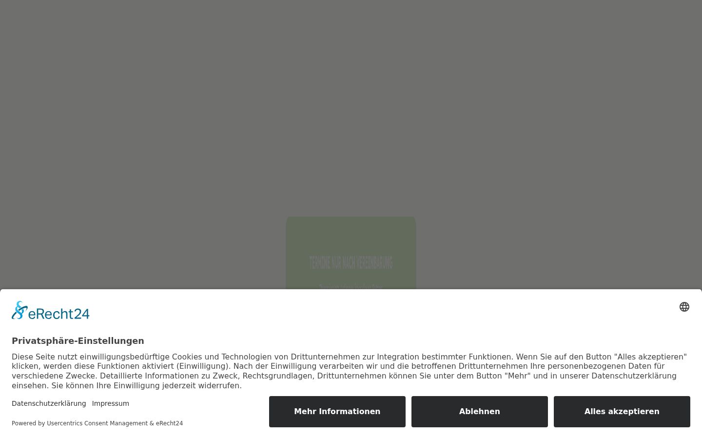 Screenshot des Einwilligungsbanners vor jeglicher Interaktion
