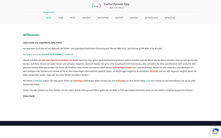 Screenshot of kjpp-netzwerk.de