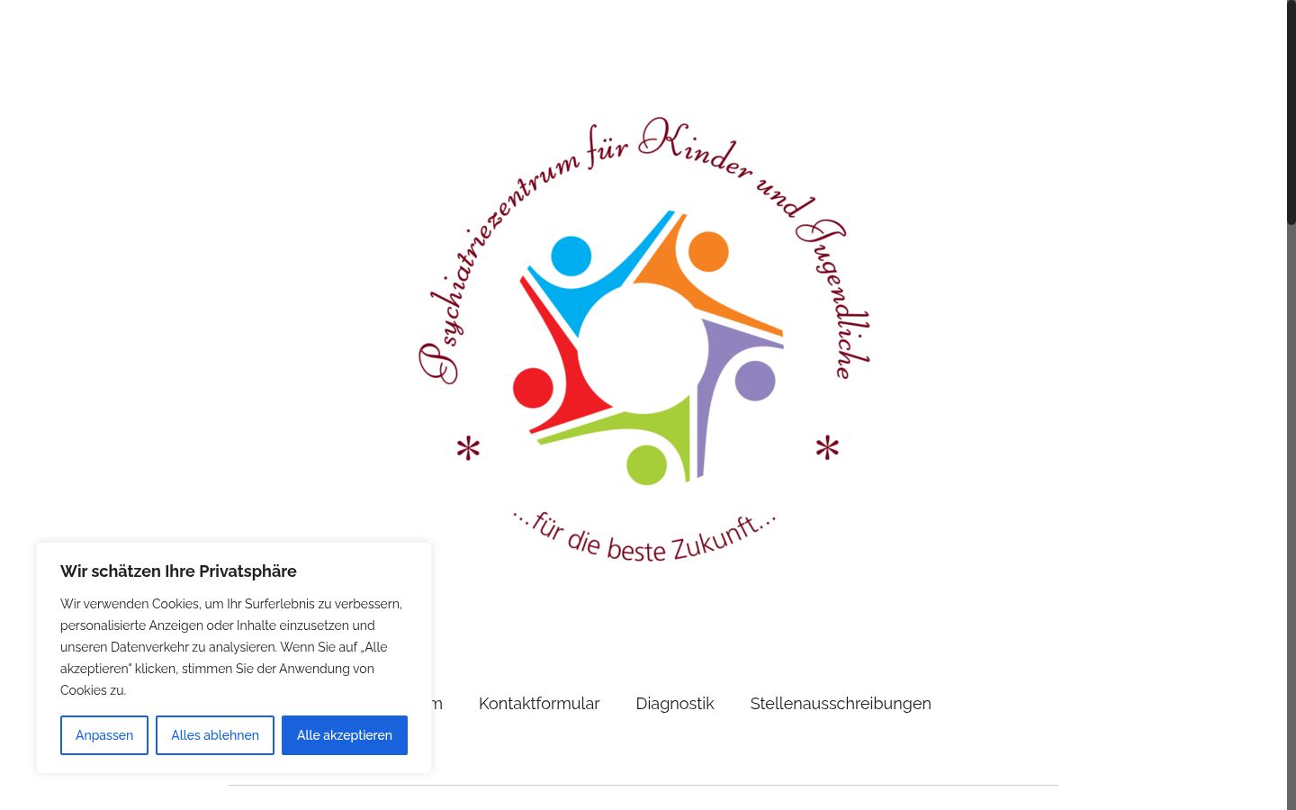 Captura de ecrã do banner de consentimento apresentado antes de qualquer interação
