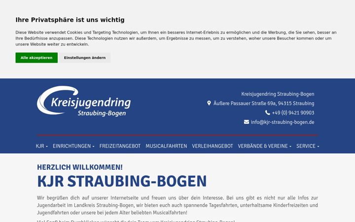 Screenshot of kjr-straubing-bogen.de