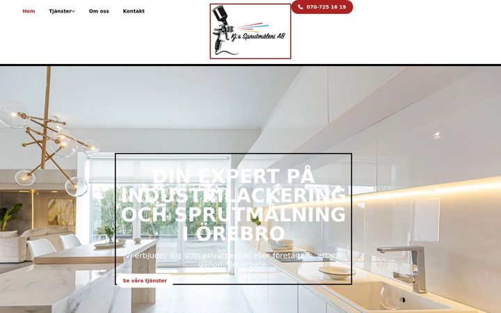Screenshot of kjsprutmaleri.se