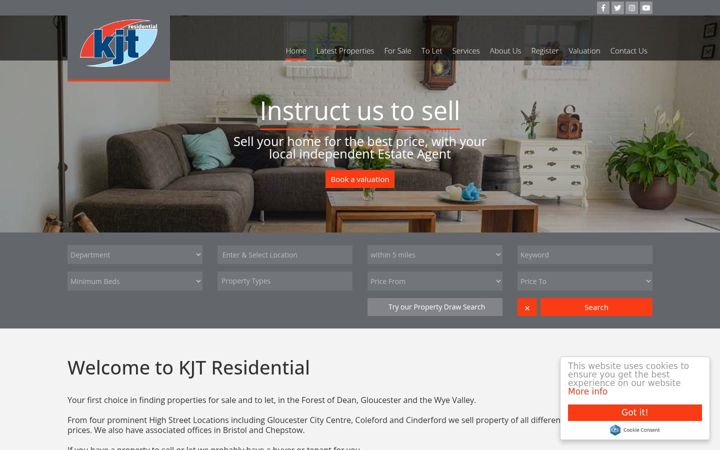 Screenshot of kjtresidential.co.uk
