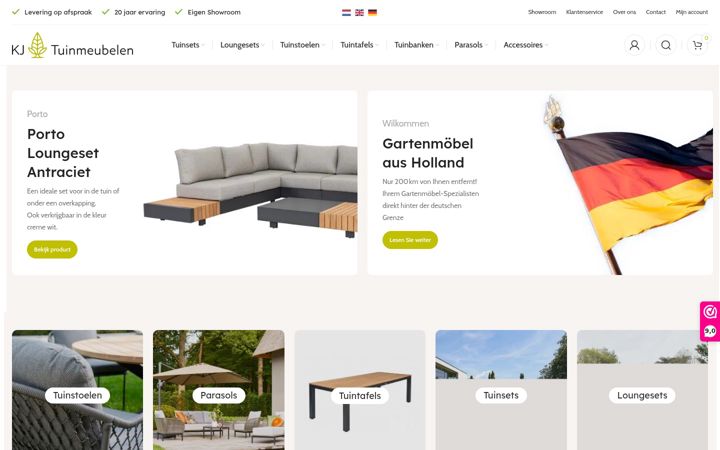 Screenshot of kjtuinmeubelen.nl