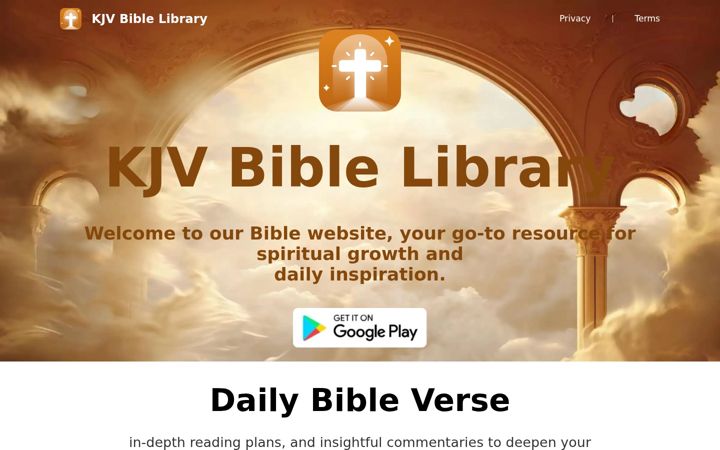 Screenshot of kjv-bible-library.com