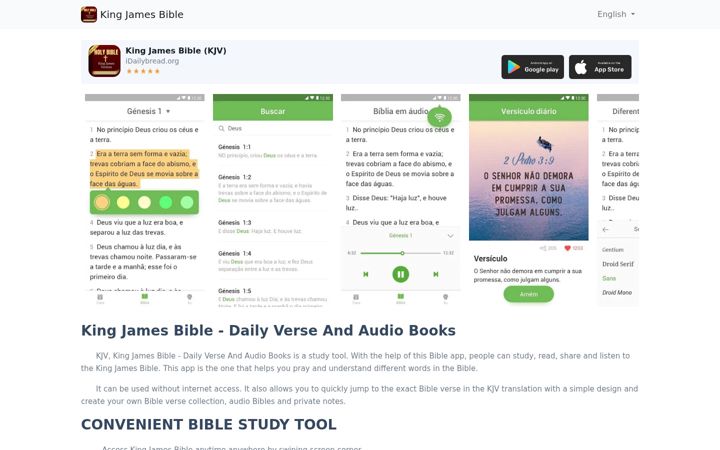 Screenshot of kjv.app