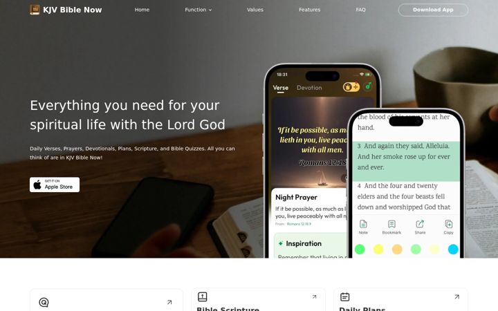 Screenshot of kjvbiblenow.com