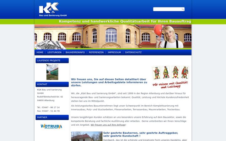 Screenshot of kk-bau-sanierung.de
