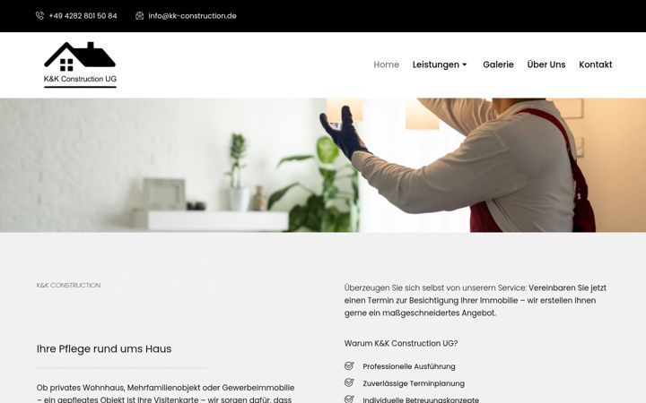 Screenshot of kk-construction.de