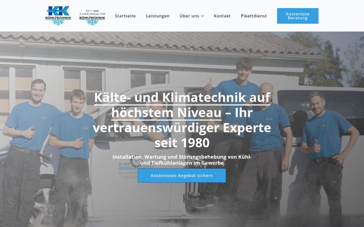 Screenshot of kk-kuehltechnik.ch