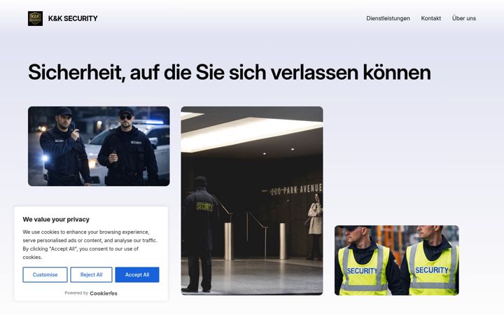 Screenshot of kk-security.com