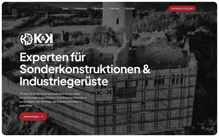 Screenshot of kk-spezialgeruestbau.de
