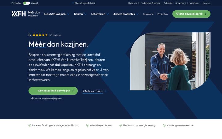 Screenshot of kkfh-zakelijk.nl