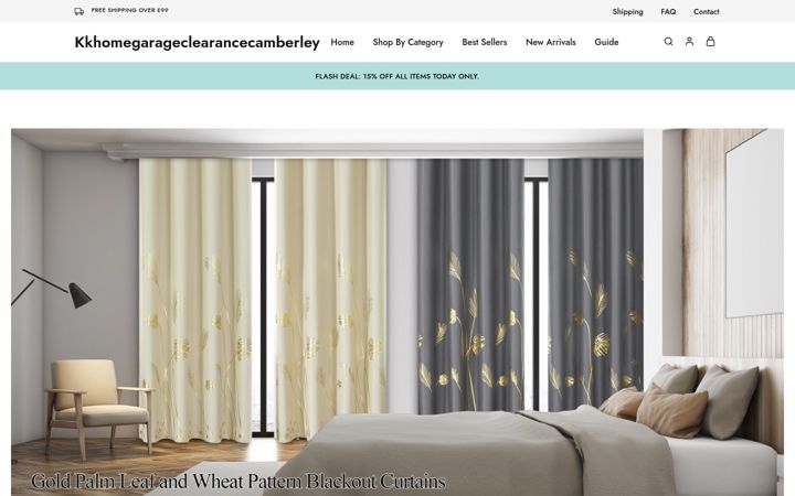 Screenshot of kkhomegarageclearancecamberley.co.uk
