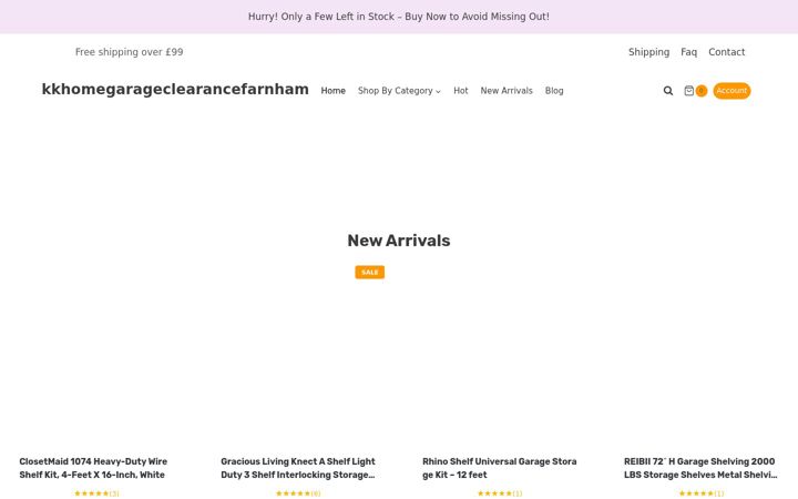 Screenshot of kkhomegarageclearancefarnham.co.uk