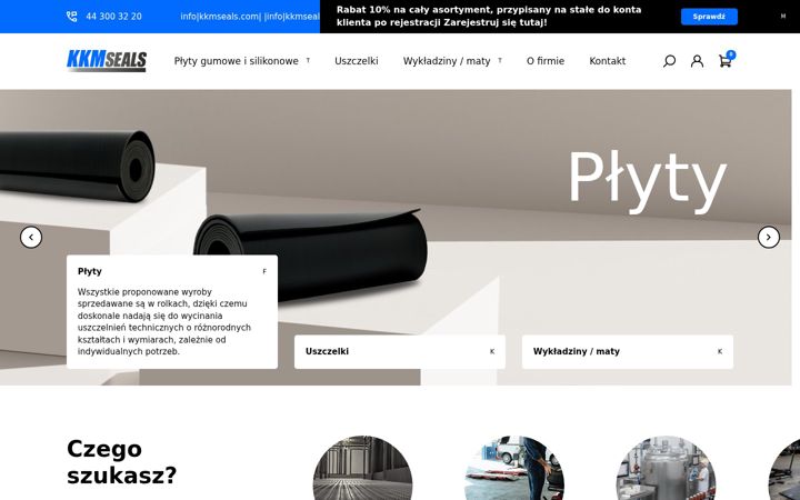 Screenshot of kkmseals.com