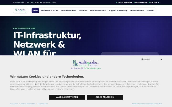 Screenshot of kkmultimedia.de