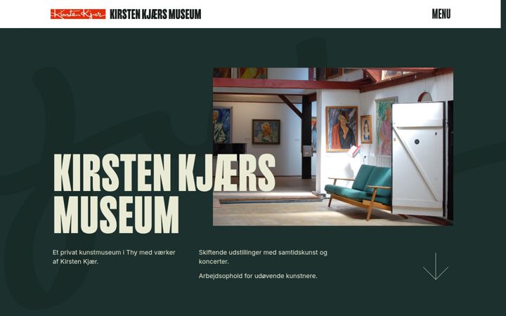 Screenshot of kkmuseum.dk