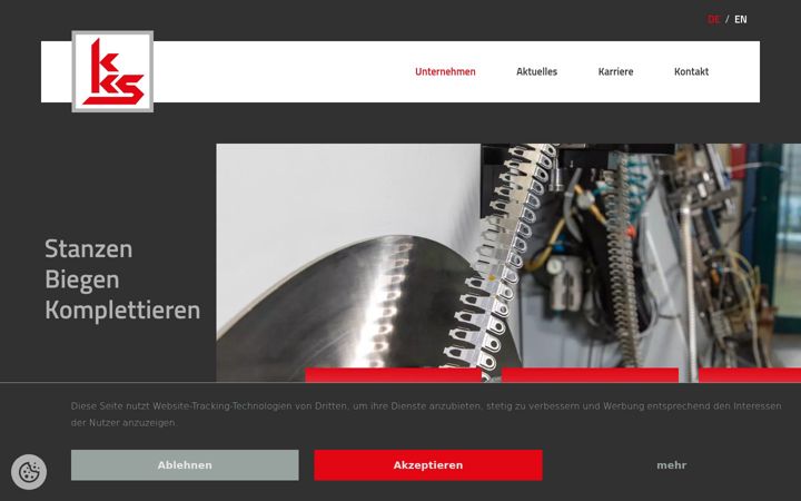 Screenshot of kks-kaltformtechnik.de