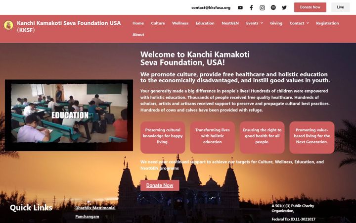 Screenshot of kksfusa.org