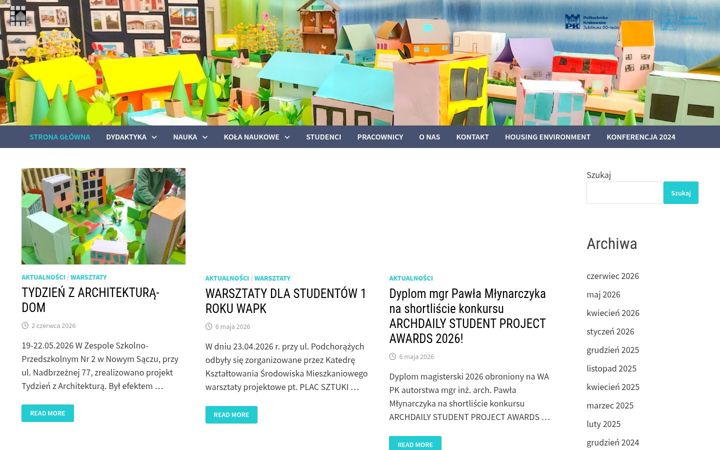 Screenshot of kksm.pk.edu.pl