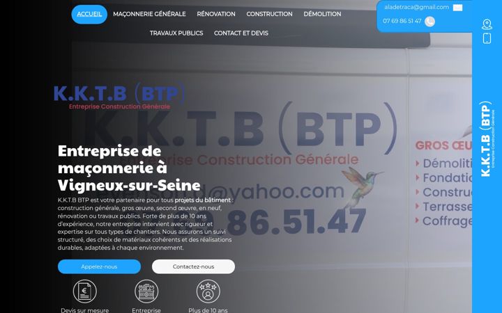 Screenshot of kktb-btp.fr