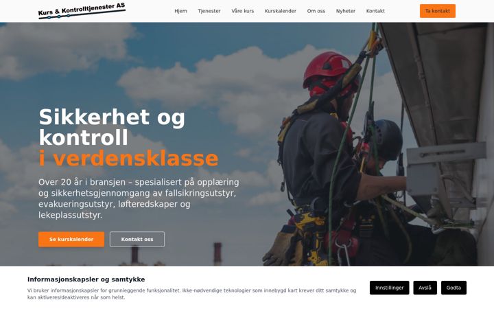 Screenshot of kktjenester.no
