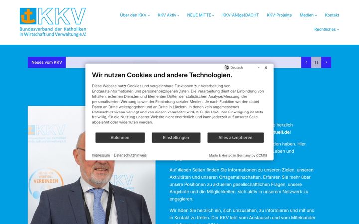 Screenshot of kkv-aktuell.de