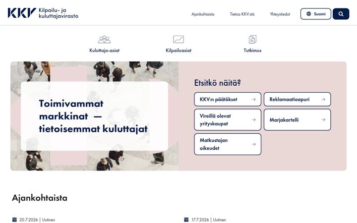 Screenshot of kkv.fi