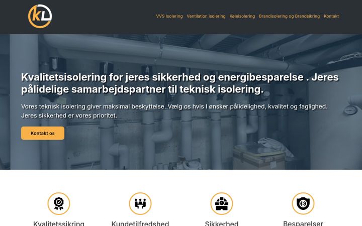 Screenshot of kl-isolering.dk
