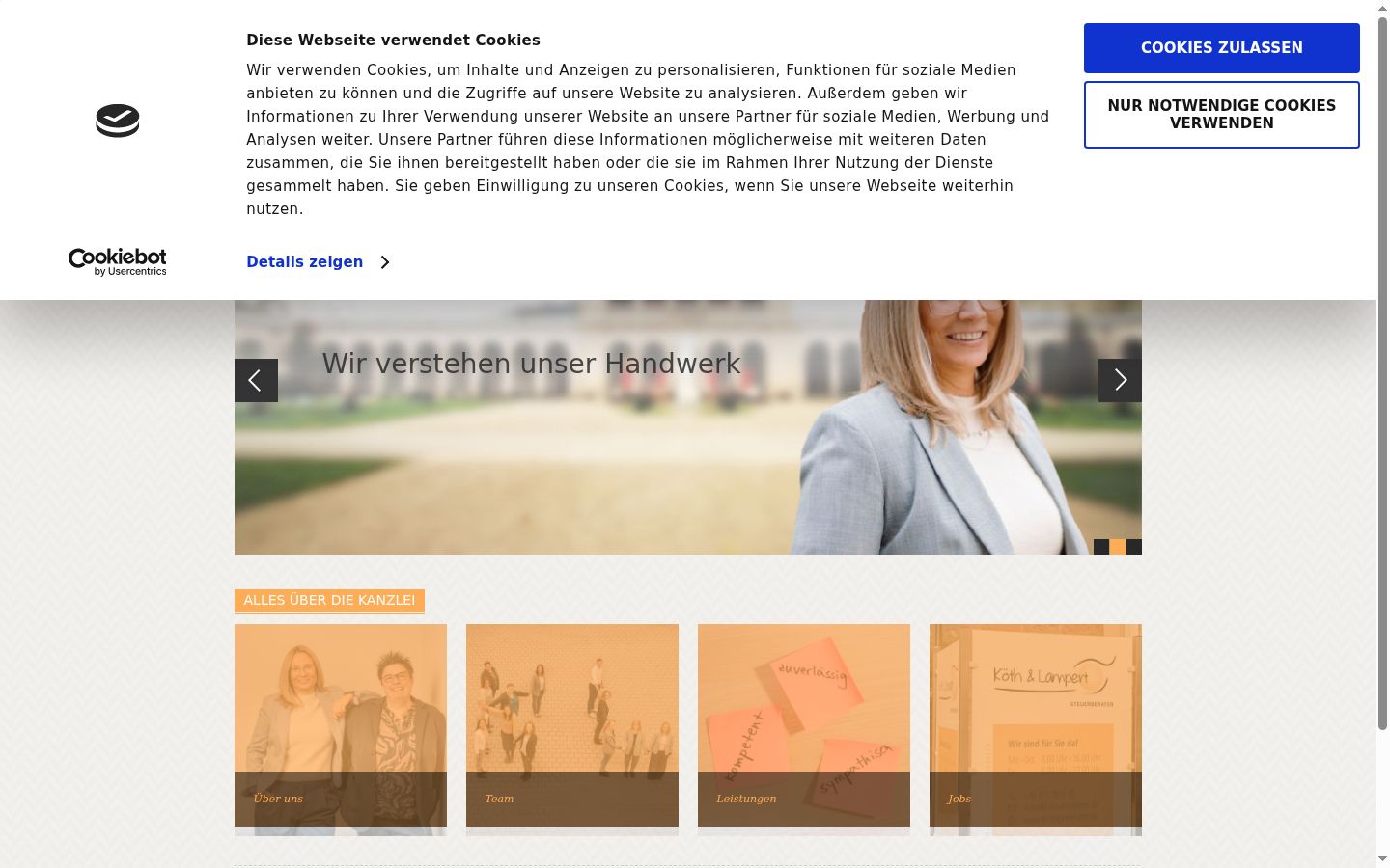 Screenshot del banner di consenso mostrato prima di qualsiasi interazione