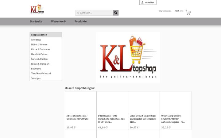 Screenshot of kl-topshop.net