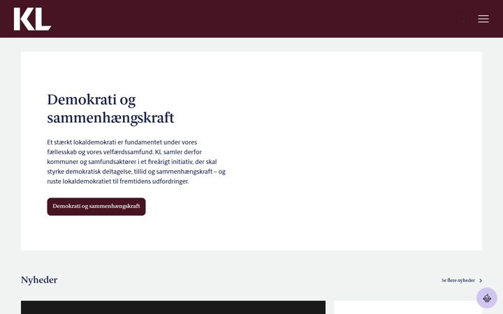 Screenshot of kl.dk