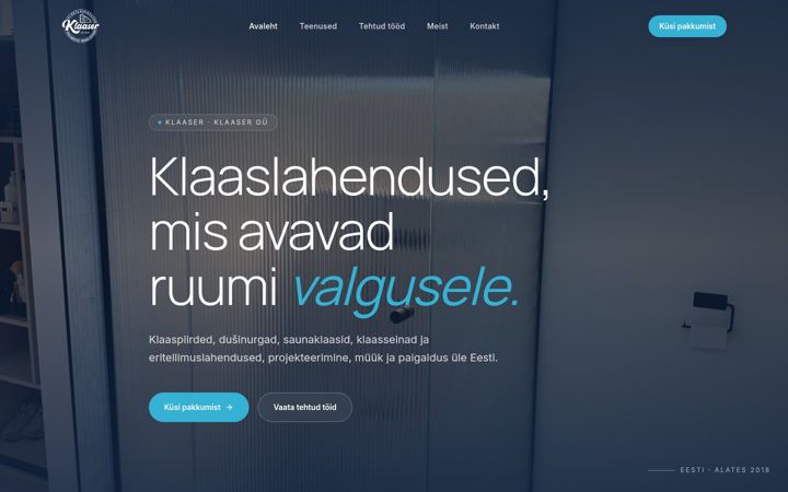Screenshot of klaaser.ee