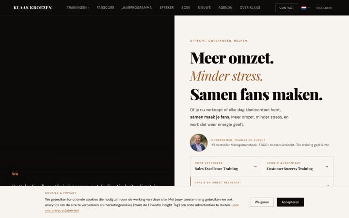 Screenshot of klaaskroezen.com
