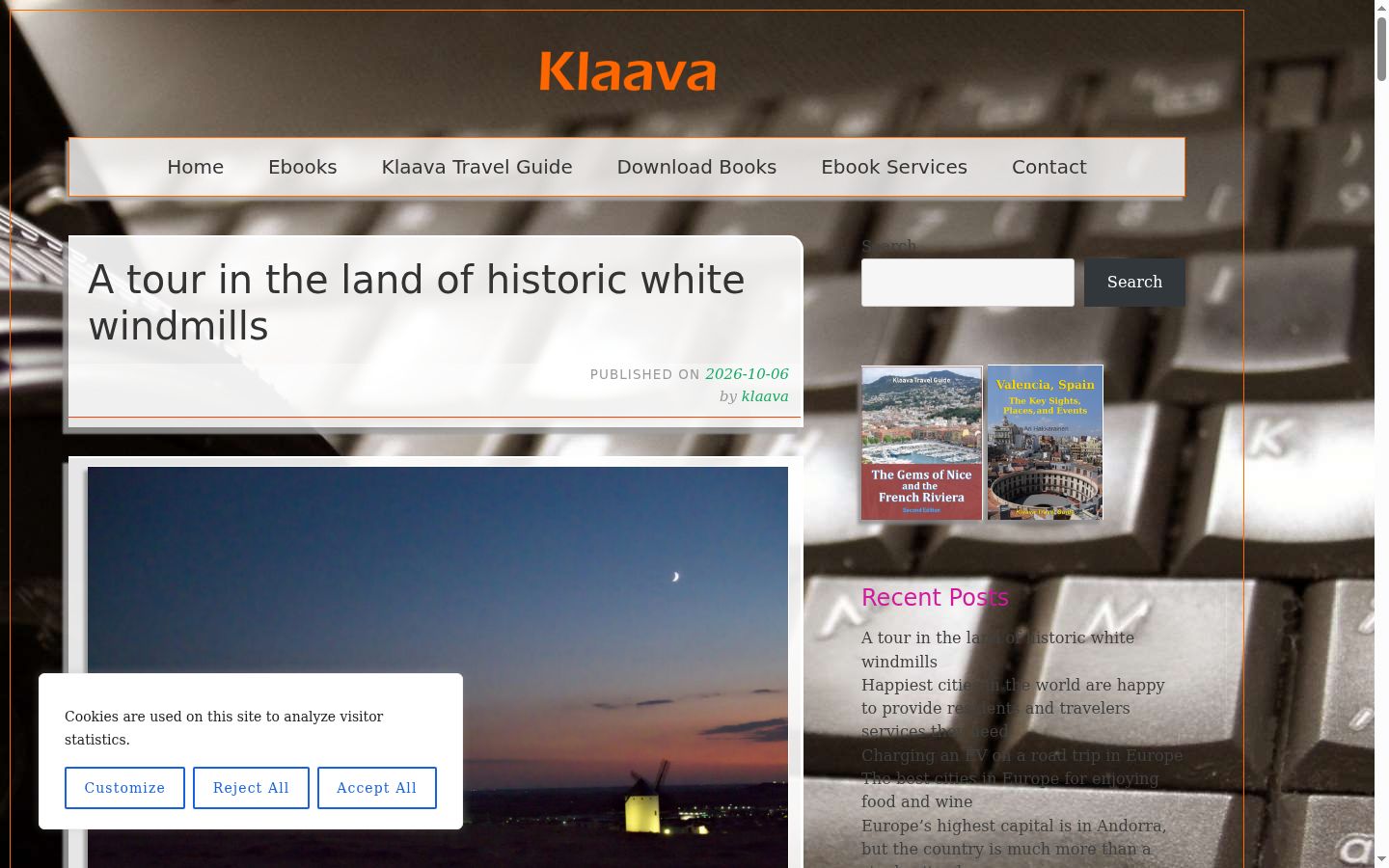 Screenshot tal-banner tal-kunsens muri qabel kwalunkwe interazzjoni