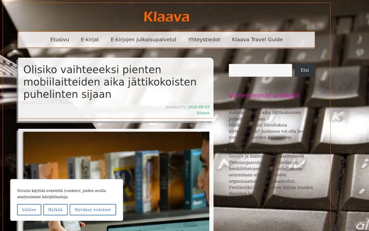 Screenshot of klaava.fi