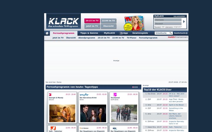 Screenshot of klack.de