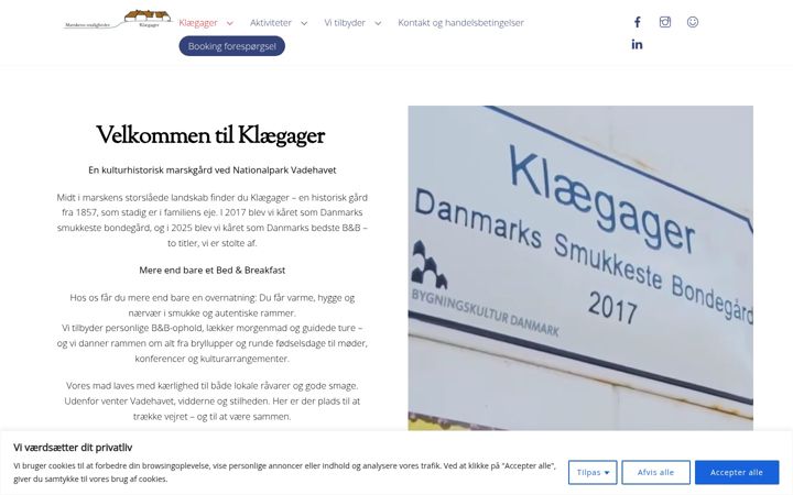 Screenshot of klaegager.dk