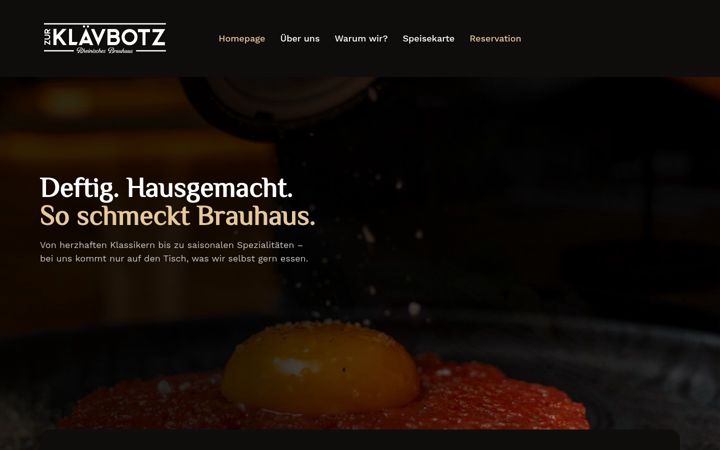 Screenshot of klaevbotz-brauhaus.de