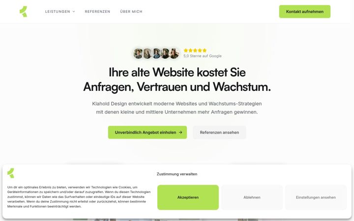 Screenshot of klahold-design.de