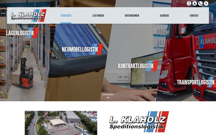 Screenshot of klaholz-spedition.de